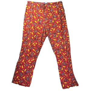 Superman DC Pajama Bottoms Unisex Large Logo Geometric‎ PJs Retro Comics